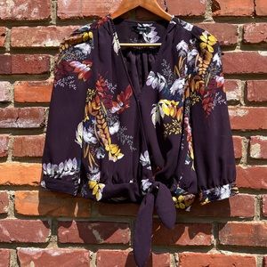 Madewell Floral Wrap Top XS